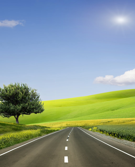 Directions to Library-Road, Tree & Sky-copyrighted image/Fotolia.com